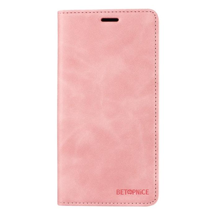 BETOPNICE - BETOPNICE 003 för Xiaomi 15 Fodral i läder med ställ - Rosa