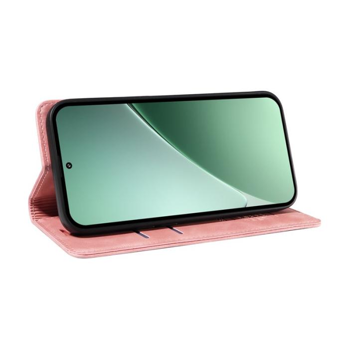 BETOPNICE - BETOPNICE 003 för Xiaomi 15 Pro Wallet Fodral Äkta läder - Rosa