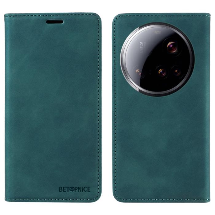 BETOPNICE - BETOPNICE 003 för Xiaomi 15 Ultra Fodral Äkta läder - Grön