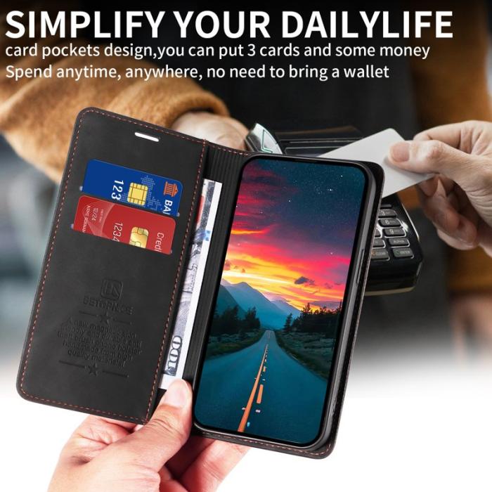 BETOPNICE - BETOPNICE 003 för Xiaomi 15 Ultra Fodral - Äkta läder - Svart