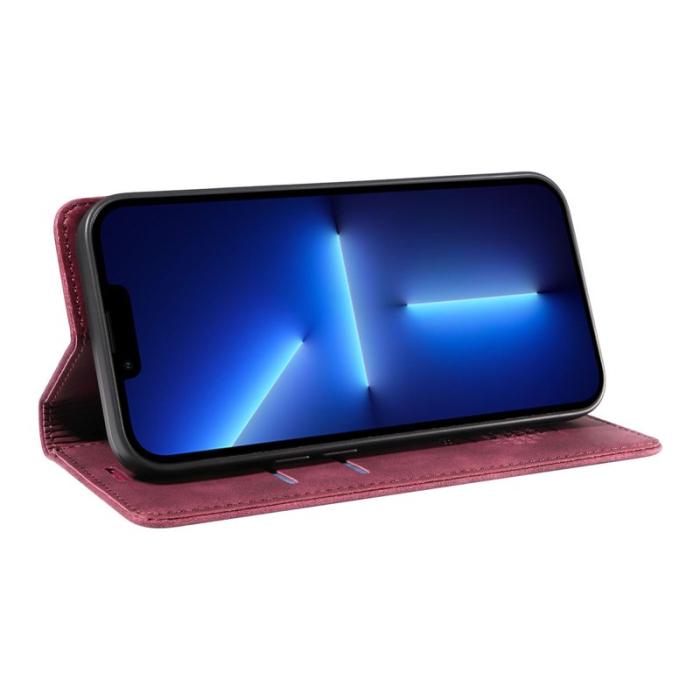 BETOPNICE - BETOPNICE 003 Fodral för iPhone 13 Pro - RFID Blocker PU Läder - Röd