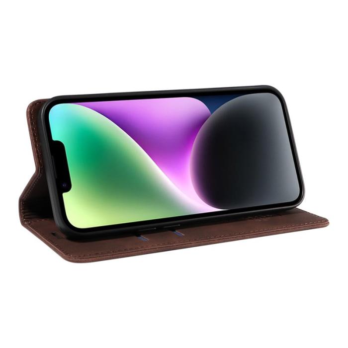 BETOPNICE - BETOPNICE 003 Fodral för iPhone 14 Plus - TPU + PU Läder - Brun