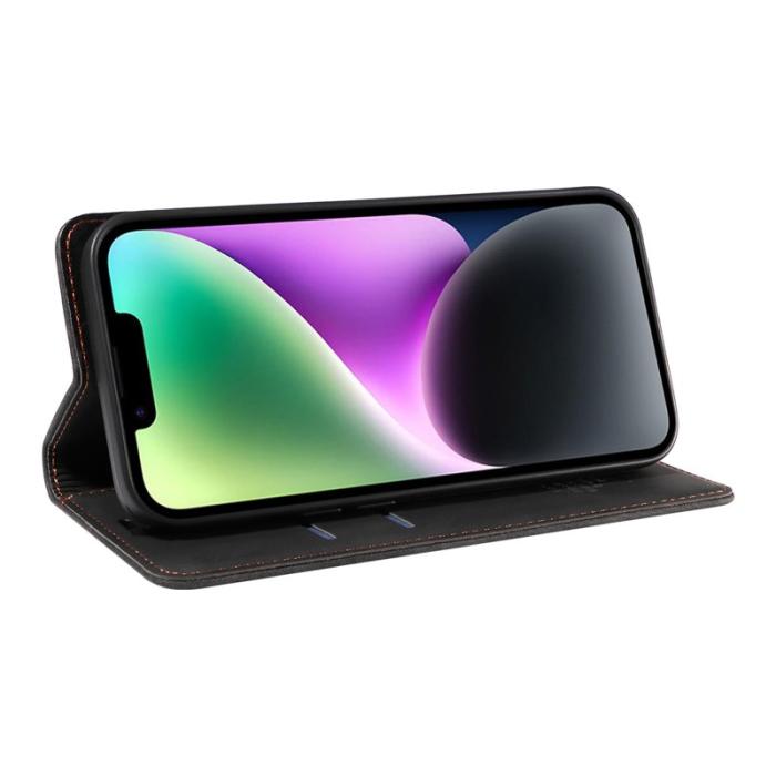 BETOPNICE - BETOPNICE 003 Fodral för iPhone 14 Plus - TPU + PU Läder - Svart