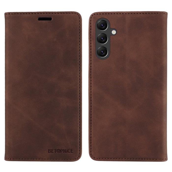 BETOPNICE - BETOPNICE 003 Fodral för Samsung Galaxy A15 5G - Äkta läder - Brun