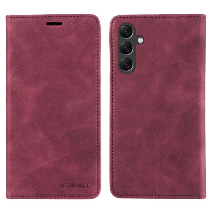BETOPNICE - BETOPNICE 003 Fodral för Samsung Galaxy A15 5G - Äkta läder - Röd