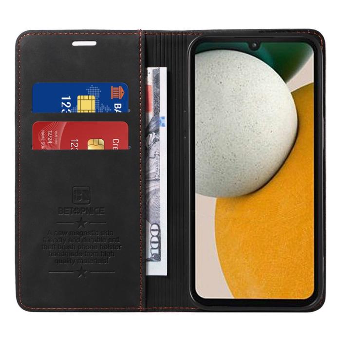 BETOPNICE - BETOPNICE 003 Fodral för Samsung Galaxy A15 5G - Äkta läder - Svart