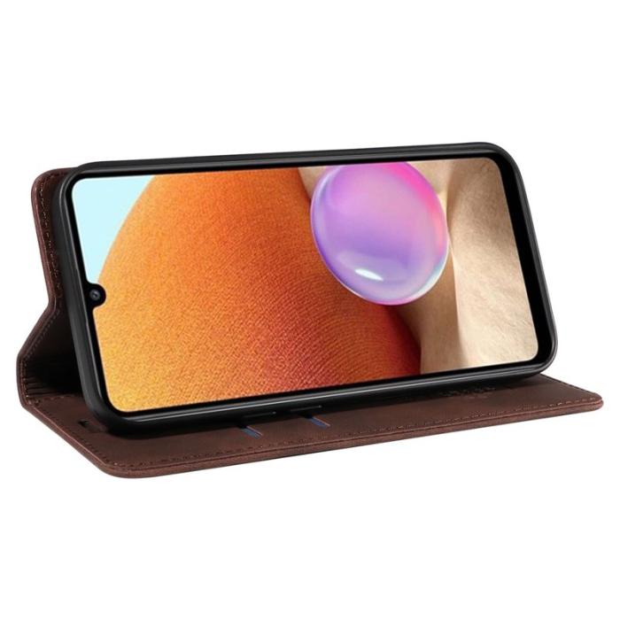 BETOPNICE - BETOPNICE 003 Fodral för Samsung Galaxy A32 5G - Äkta läder - Brun