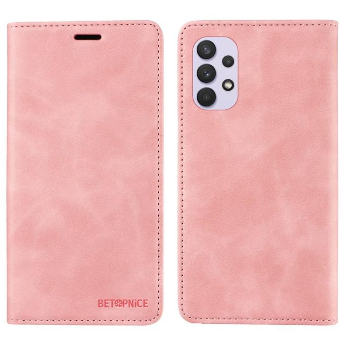 BETOPNICE - BETOPNICE 003 Fodral för Samsung Galaxy A32 5G - Äkta läder - Pink