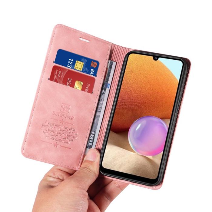 BETOPNICE - BETOPNICE 003 Fodral för Samsung Galaxy A32 5G - Äkta läder - Pink