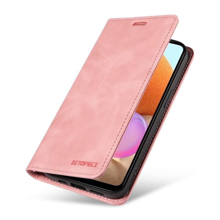 BETOPNICE - BETOPNICE 003 Fodral för Samsung Galaxy A32 5G - Äkta läder - Pink