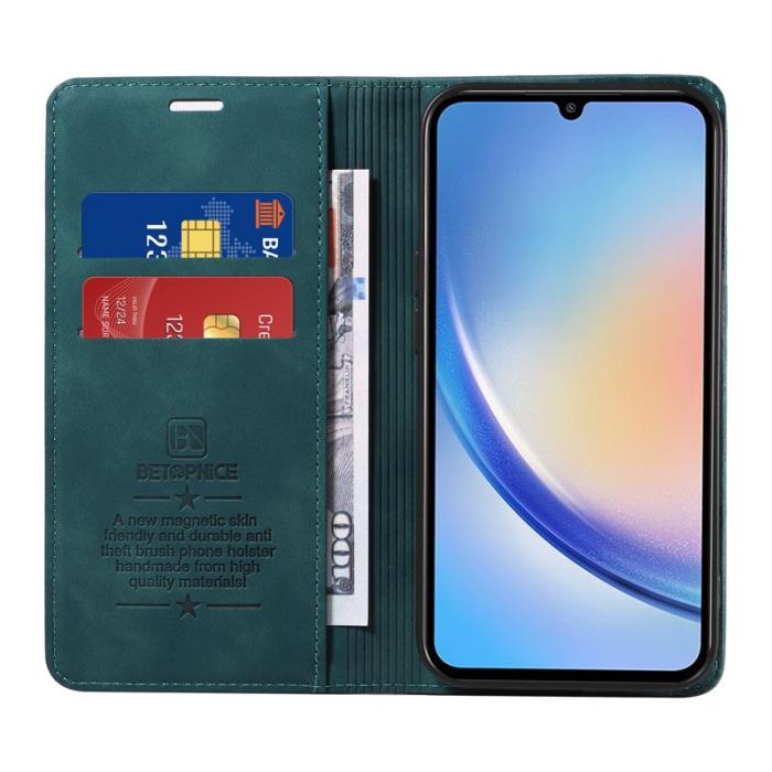BETOPNICE - BETOPNICE 003 Fodral för Samsung Galaxy A34 5G - PU Läder - Grön