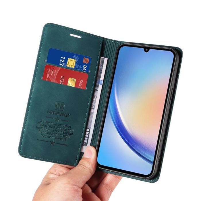 BETOPNICE - BETOPNICE 003 Fodral för Samsung Galaxy A34 5G - PU Läder - Grön