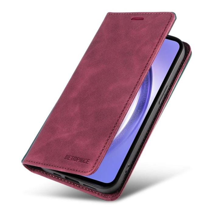 BETOPNICE - BETOPNICE 003 Fodral för Samsung Galaxy A54 5G - Röd PU Läder