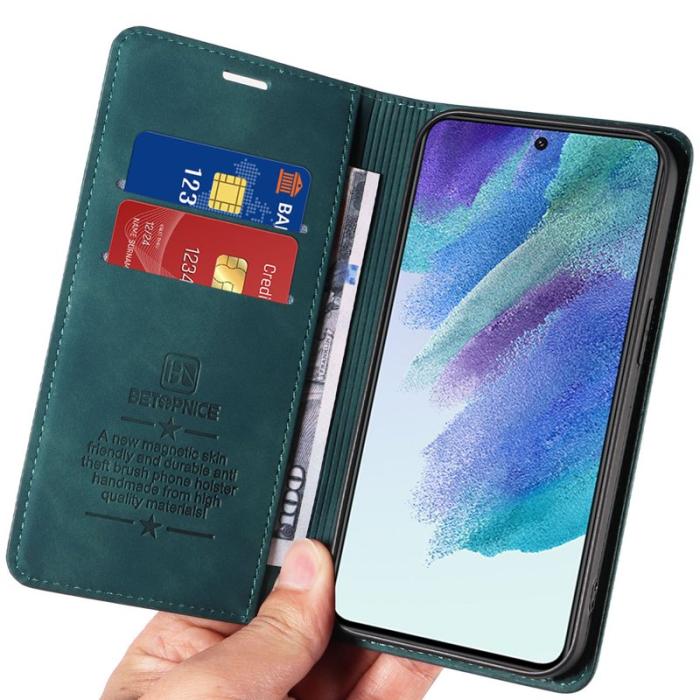 BETOPNICE - BETOPNICE 003 Fodral för Samsung Galaxy S21+ 5G - Äkta läder - Grön