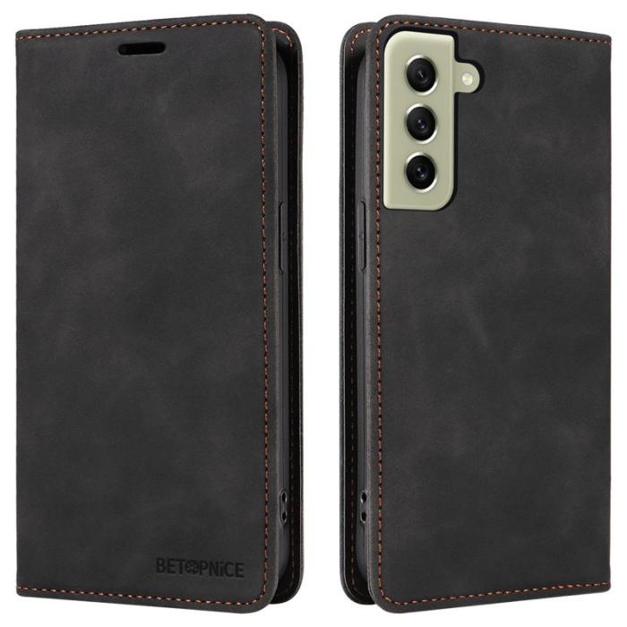 BETOPNICE - BETOPNICE 003 Fodral för Samsung Galaxy S21+ 5G - Äkta läder - Svart