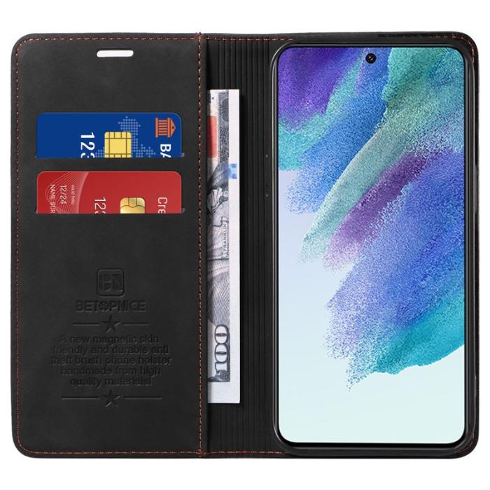 BETOPNICE - BETOPNICE 003 Fodral för Samsung Galaxy S21+ 5G - Äkta läder - Svart