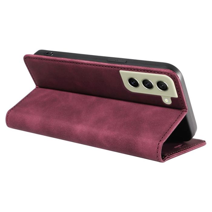 BETOPNICE - BETOPNICE 003 Plånboksfodral för Samsung Galaxy S22 5G - Konstläder - Röd