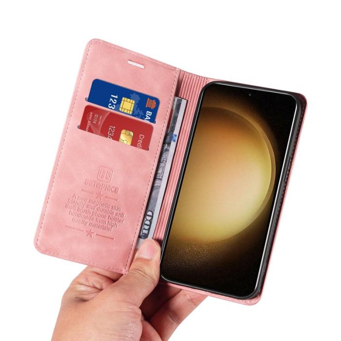 BETOPNICE - BETOPNICE 003 Fodral för Samsung Galaxy S23 - Äkta läder - Pink