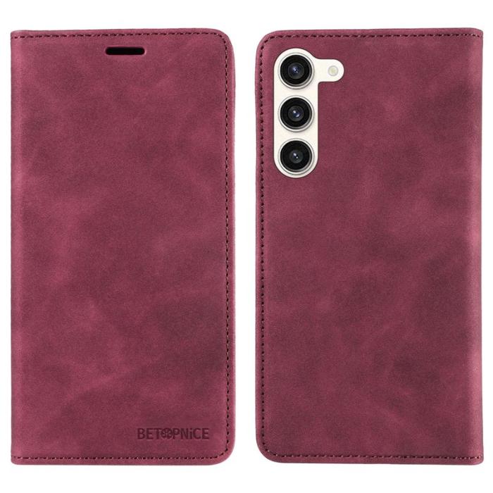 BETOPNICE - BETOPNICE 003 Fodral för Samsung Galaxy S23 Äkta läder - Röd