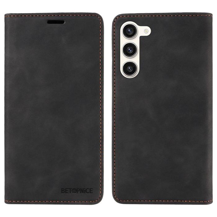 BETOPNICE - BETOPNICE 003 Fodral för Samsung Galaxy S23 Äkta läder - Svart