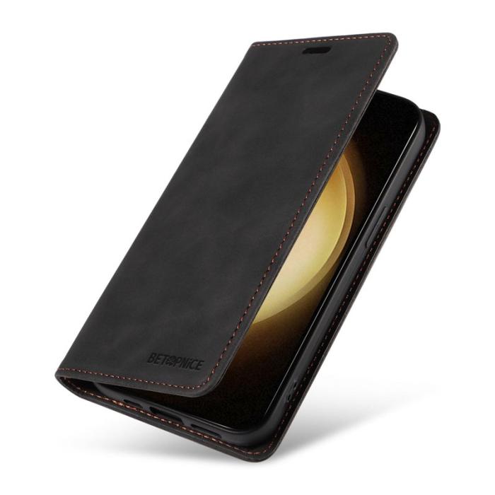 BETOPNICE - BETOPNICE 003 Fodral för Samsung Galaxy S23 Äkta läder - Svart