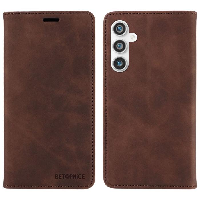 BETOPNICE - BETOPNICE 003 Fodral för Samsung Galaxy S23 FE PU Läder - Brun