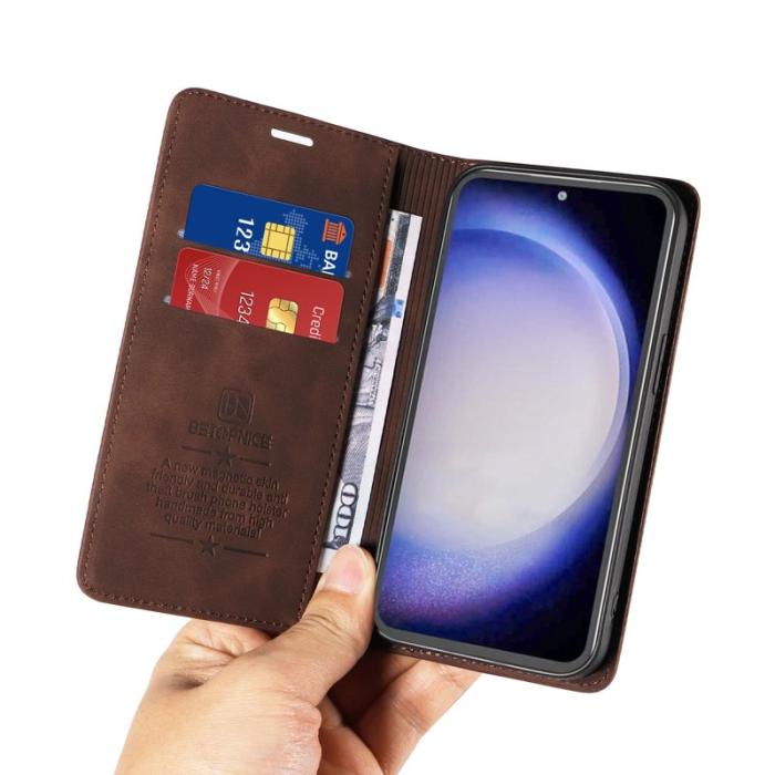 BETOPNICE - BETOPNICE 003 Fodral för Samsung Galaxy S23 FE PU Läder - Brun