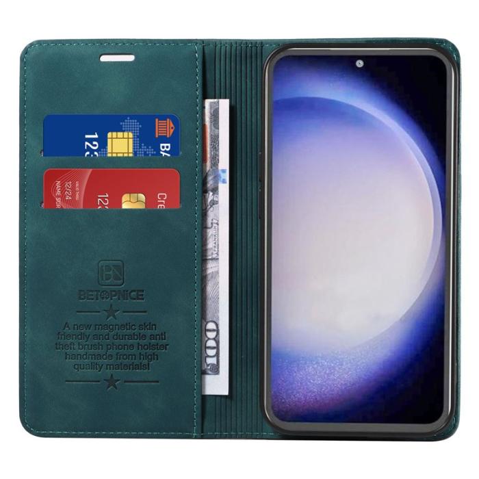 BETOPNICE - BETOPNICE 003 Fodral för Samsung Galaxy S23 FE PU Läder - Grön