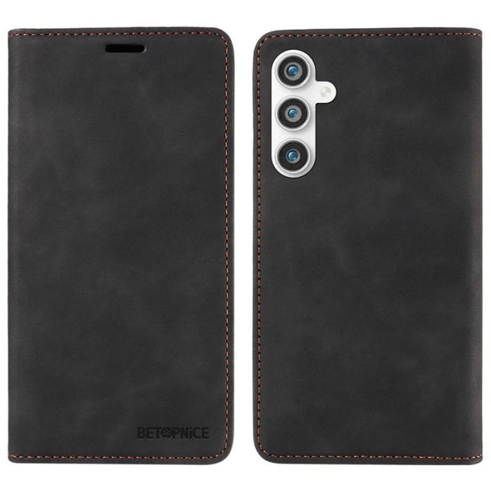 BETOPNICE - BETOPNICE 003 Fodral för Samsung Galaxy S23 FE PU Läder - Svart