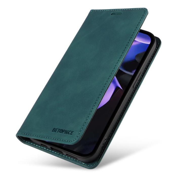 BETOPNICE - BETOPNICE 003 Google Pixel 9a Wallet Fodral Äkta läder - Grön