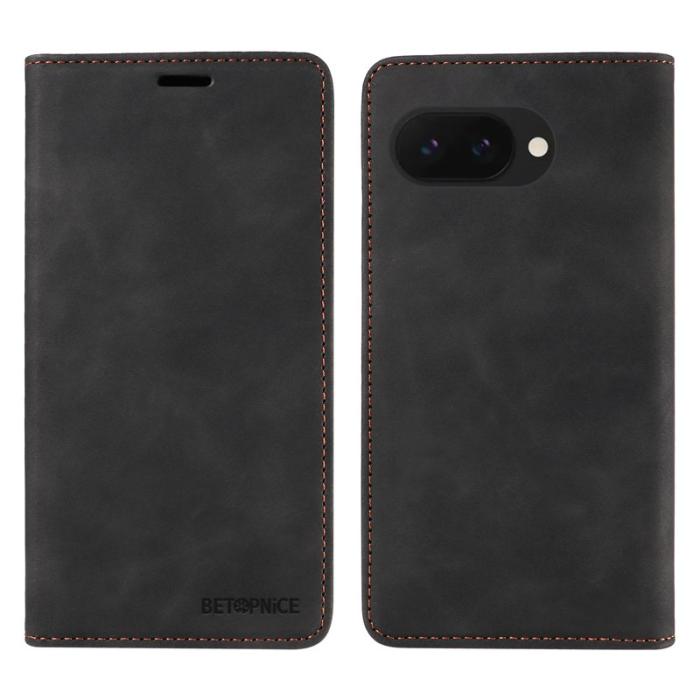 BETOPNICE - BETOPNICE 003 Google Pixel 9a Wallet Fodral Äkta läder - Svart