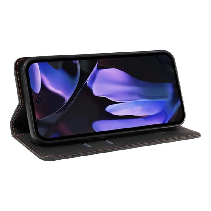 BETOPNICE - BETOPNICE 003 Google Pixel 9a Wallet Fodral Äkta läder - Svart