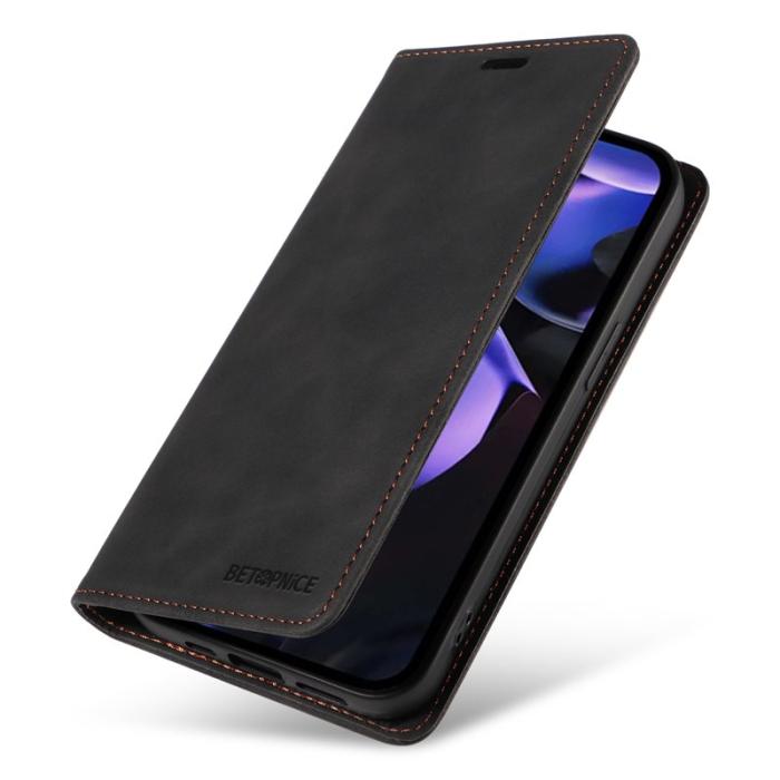 BETOPNICE - BETOPNICE 003 Google Pixel 9a Wallet Fodral Äkta läder - Svart