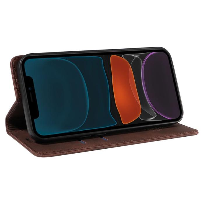 BETOPNICE - BETOPNICE 003 iPhone 12 / 12 Pro Fodral Äkta läder - Brun