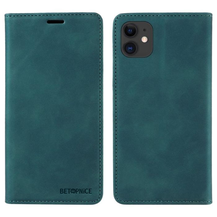 BETOPNICE - BETOPNICE 003 iPhone 12 / 12 Pro Fodral Äkta läder - Grön