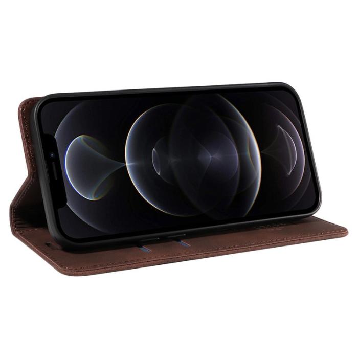 BETOPNICE - BETOPNICE 003 iPhone 12 Pro Max Fodral Äkta läder - Brun