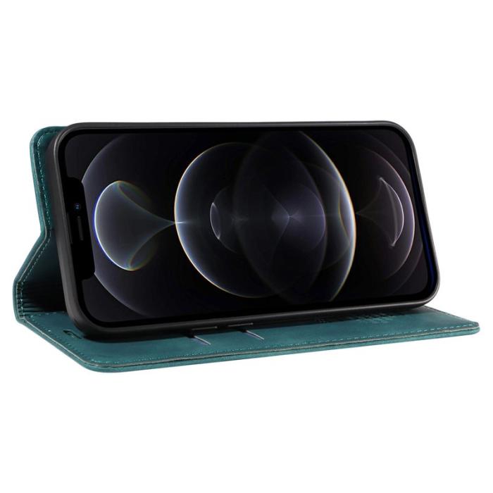 BETOPNICE - BETOPNICE 003 iPhone 12 Pro Max Fodral Äkta läder - Grön