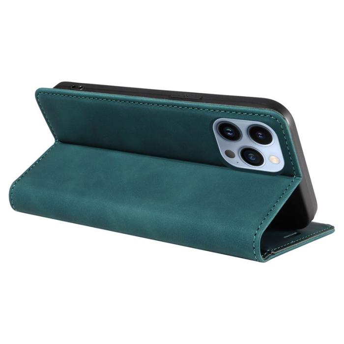 BETOPNICE - BETOPNICE 003 iPhone 12 Pro Max Fodral Äkta läder - Grön