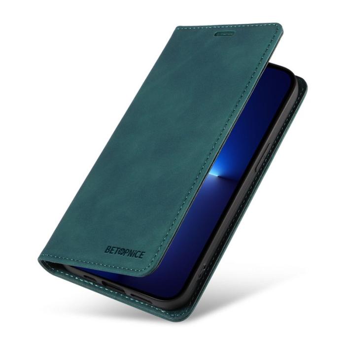 BETOPNICE - BETOPNICE 003 iPhone 12 Pro Max Fodral Äkta läder - Grön