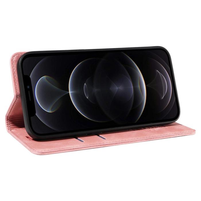 BETOPNICE - BETOPNICE 003 iPhone 12 Pro Max Fodral Äkta läder - Pink