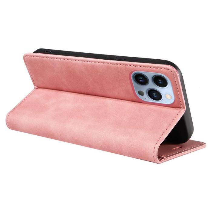 BETOPNICE - BETOPNICE 003 iPhone 12 Pro Max Fodral Äkta läder - Pink