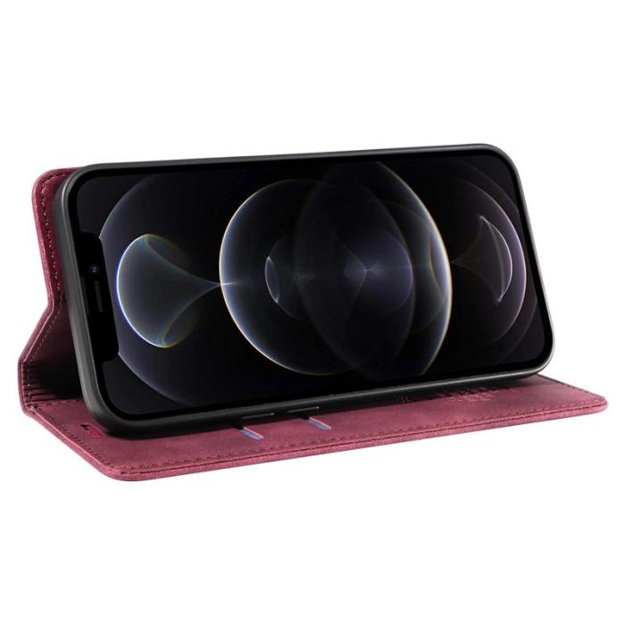 BETOPNICE - BETOPNICE 003 iPhone 12 Pro Max Fodral Äkta läder - Röd