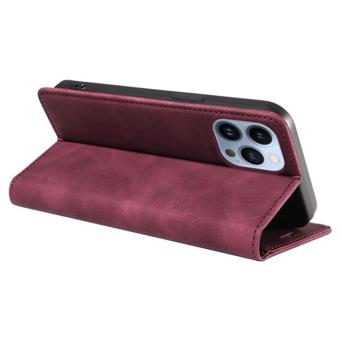 BETOPNICE - BETOPNICE 003 iPhone 12 Pro Max Fodral Äkta läder - Röd