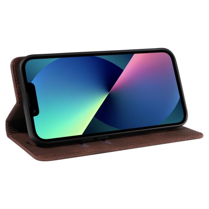 BETOPNICE - BETOPNICE 003 iPhone 13 mini Fodral Äkta läder - Brun