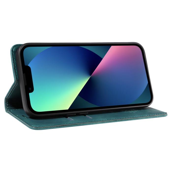 BETOPNICE - BETOPNICE 003 iPhone 13 mini Fodral Äkta läder - Grön