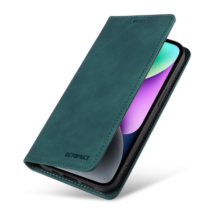 BETOPNICE - BETOPNICE 003 iPhone 13 mini Fodral Äkta läder - Grön