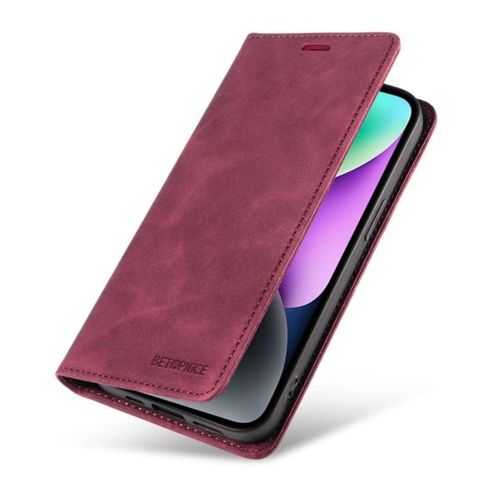 BETOPNICE - BETOPNICE 003 iPhone 13 mini Fodral Äkta läder - Röd