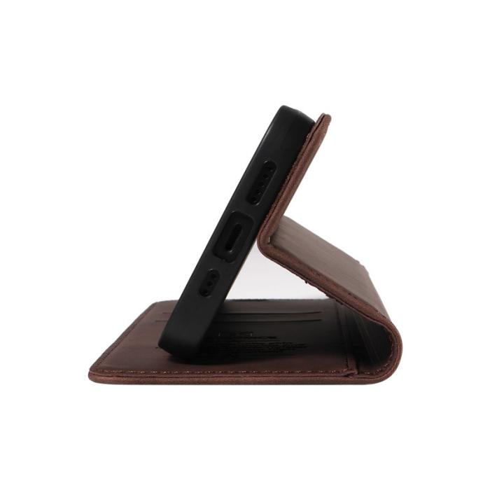 BETOPNICE - BETOPNICE 003 iPhone 13 Pro Max Fodral PU Läder - Brun