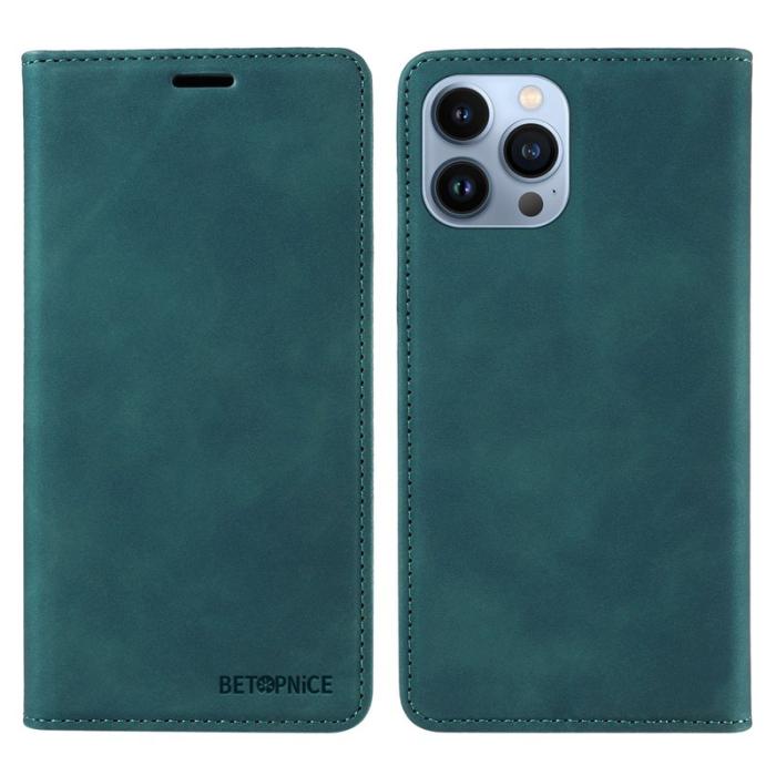BETOPNICE - BETOPNICE 003 iPhone 13 Pro Max Fodral PU Läder - Grön