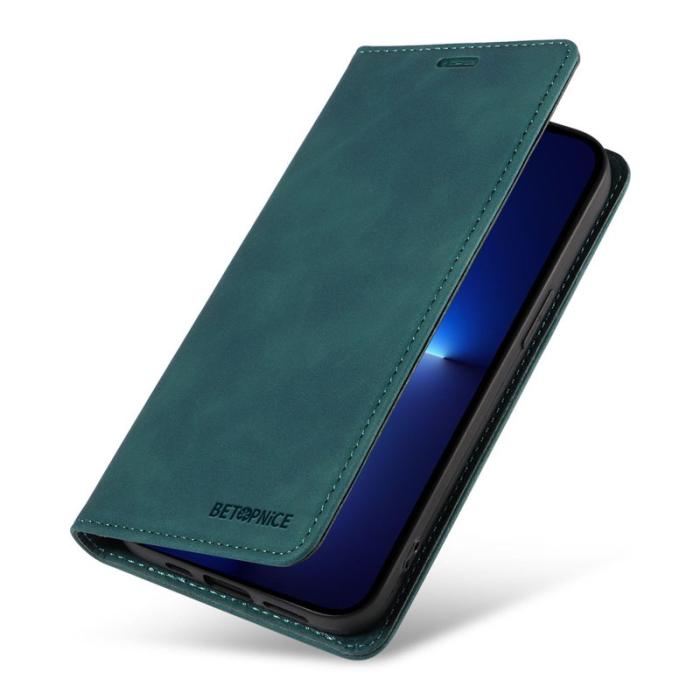 BETOPNICE - BETOPNICE 003 iPhone 13 Pro Max Fodral PU Läder - Grön